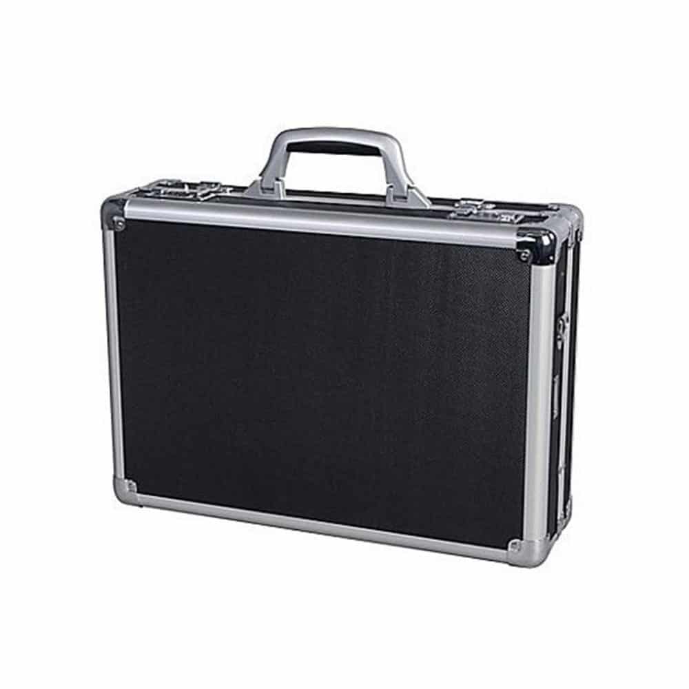 Mallette en aluminium Nextech, 17 po, noir/gris