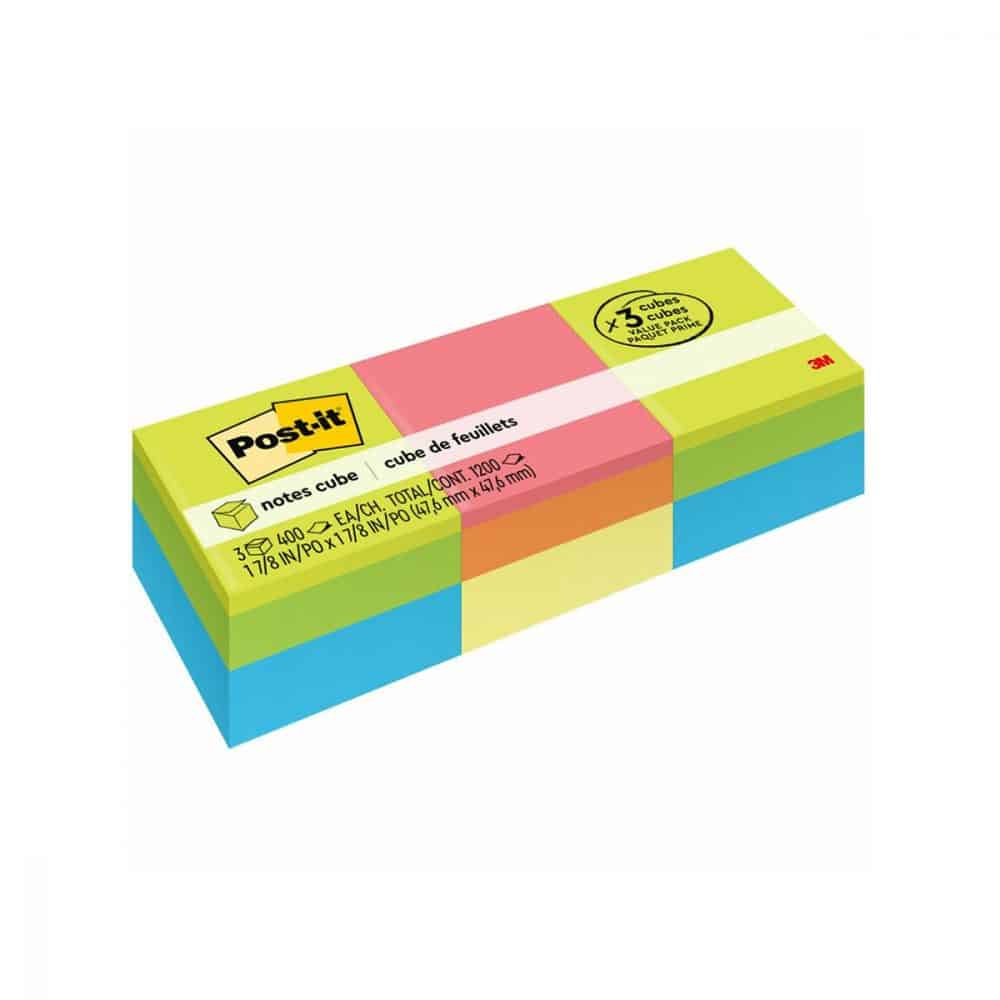 POST-IT 1-7/8X1-7/8 CUBE ASS.