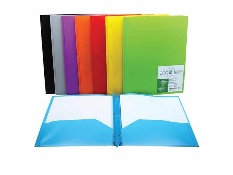 Duo-tang 3 attaches et 2 pochettes en poly EcoOffice