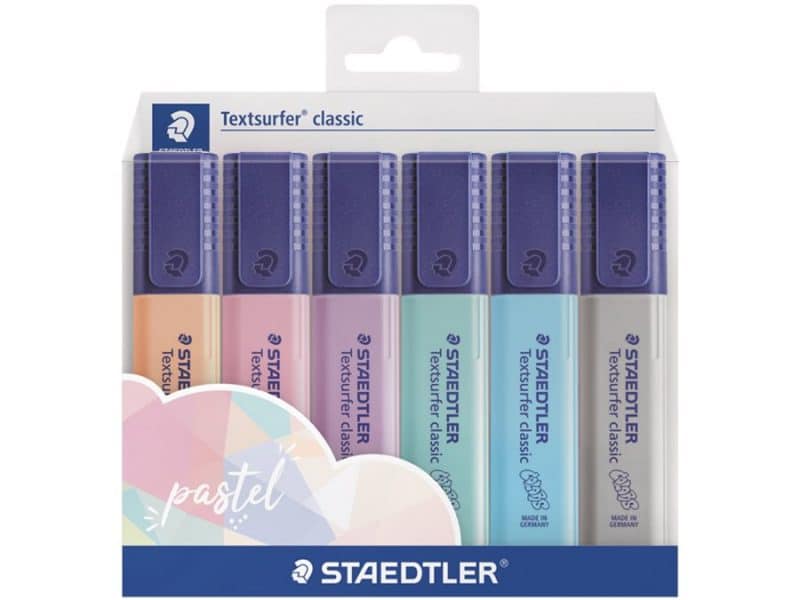 Paquet de 6 surligneurs Staedtler pastels