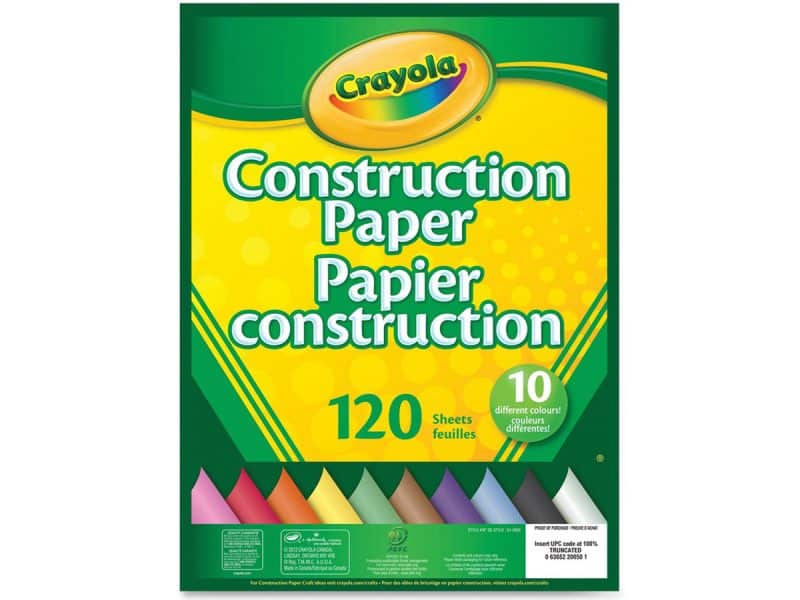 Papier construction Crayola 120 feuilles