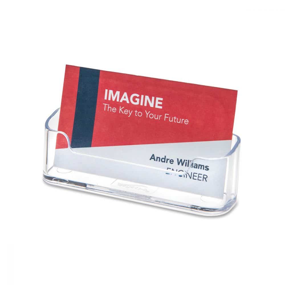 Porte cartes d'affaires en plastique clair