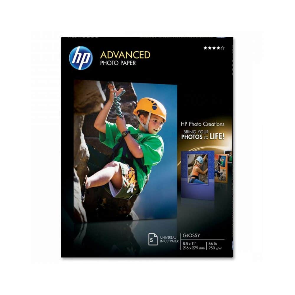5 papiers photo glacé évolué Lettre - HP