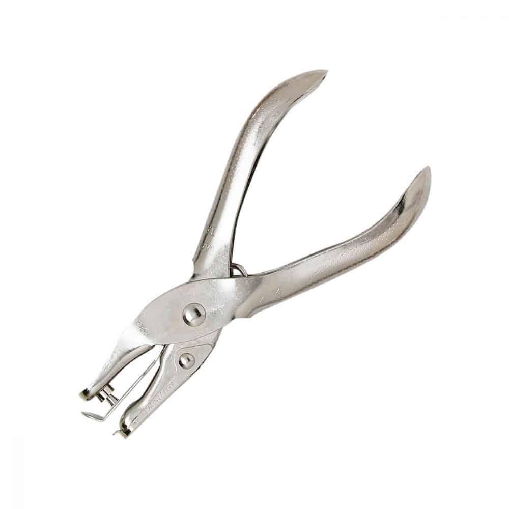 Poinçon à trou rond avec réceptacle en métal 1/8po