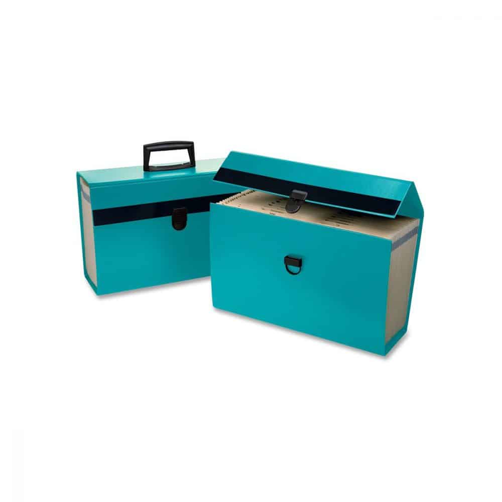 Classeur portatif Pendaflex Portafile 19 pochettes - turquoi