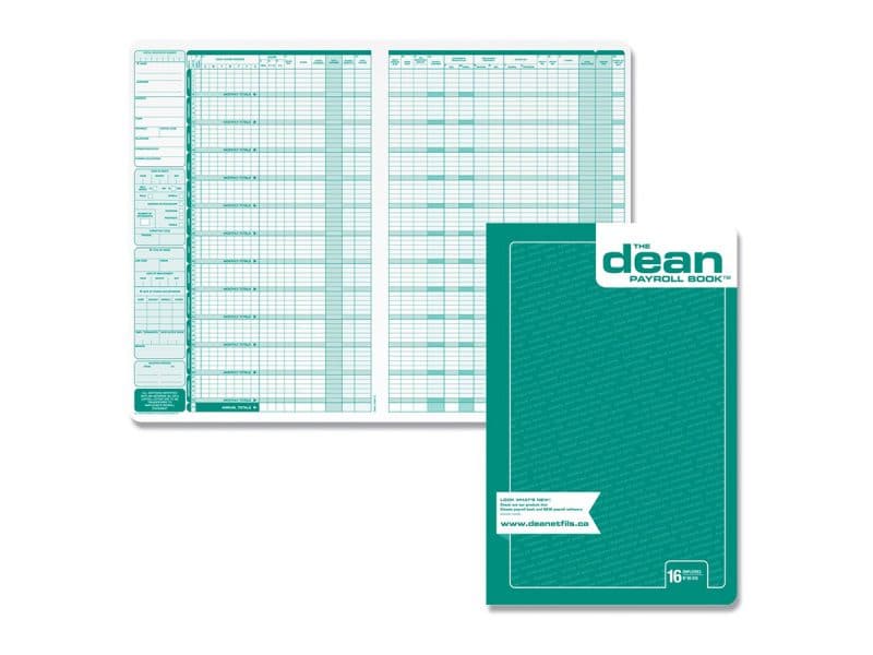 Livre de paye Dean/Lefebvre 16 employés ANGLAIS