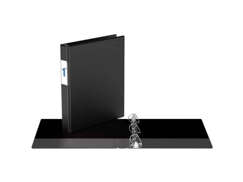 Reliure indispensable avec anneaux en D 1po noir
