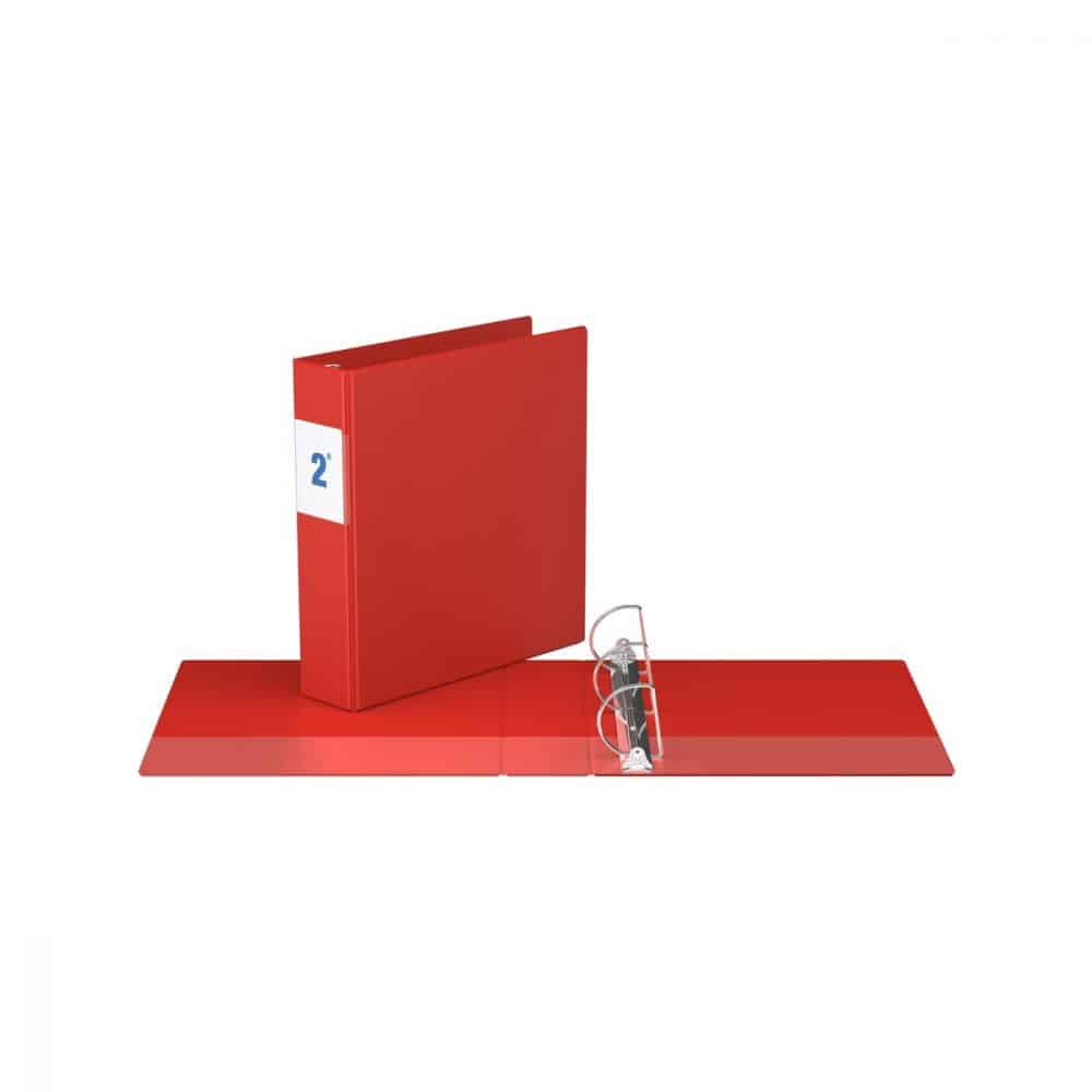 Reliure indispensable avec anneaux en D 2po rouge