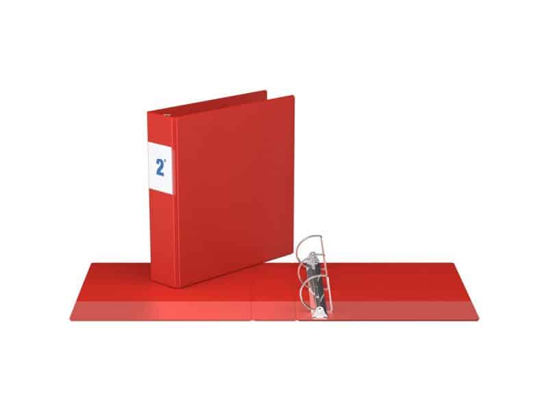 Reliure indispensable avec anneaux en D 2po rouge