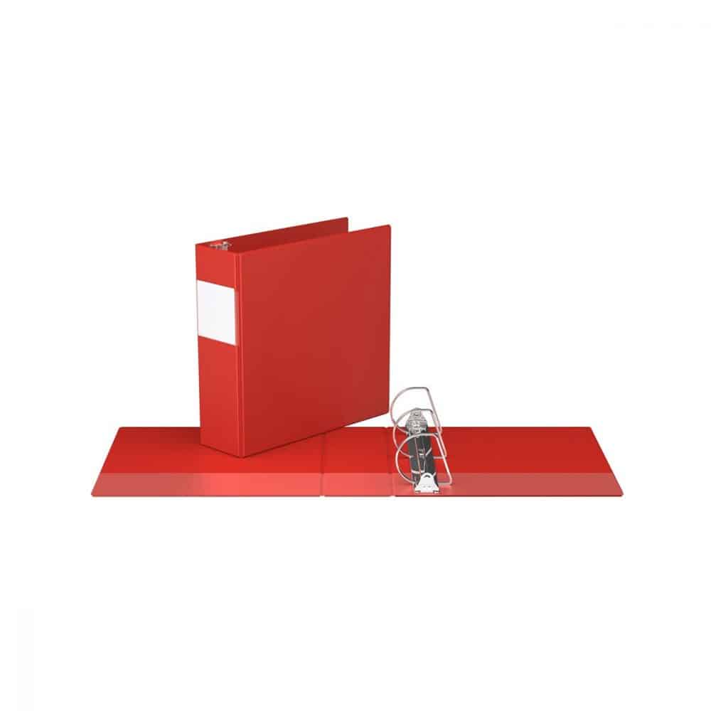 Reliure indispensable avec anneaux en D 3po rouge