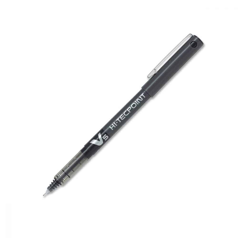Stylo à bille roulante Pilot Hi-Tecpoint V5 - noir