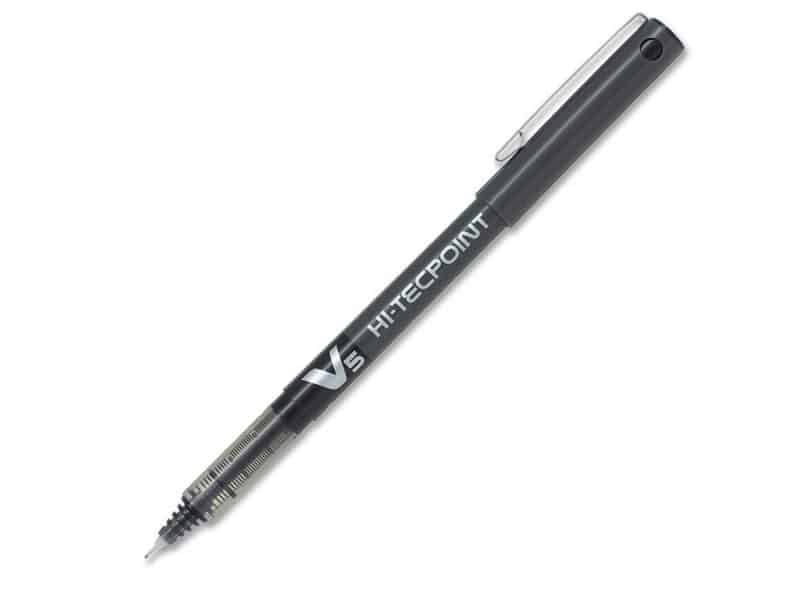 Stylo à bille roulante Pilot Hi-Tecpoint V5 - noir