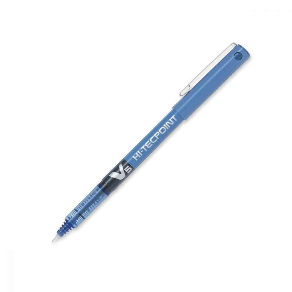 Stylo à bille roulante Hi-Tecpoint V5 - bleu