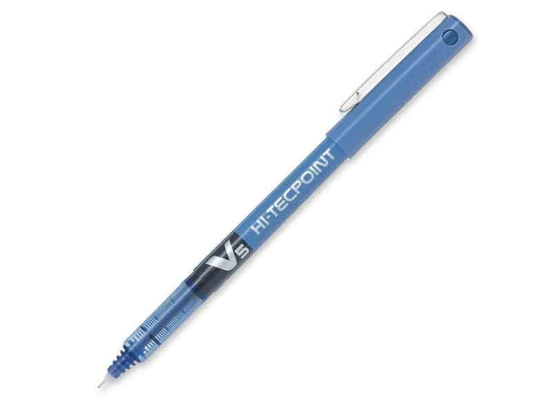 Stylo à bille roulante Hi-Tecpoint V5 - bleu
