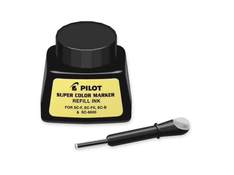 Bouteille d'encre pour marqueur Super Color noir