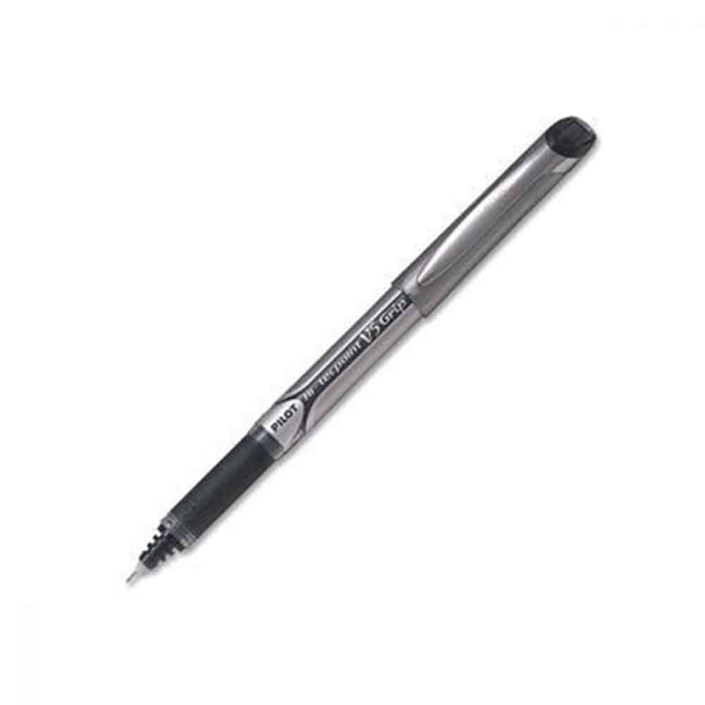 Stylo à bille roulante Hi-Tecpoint Grip V5 noir