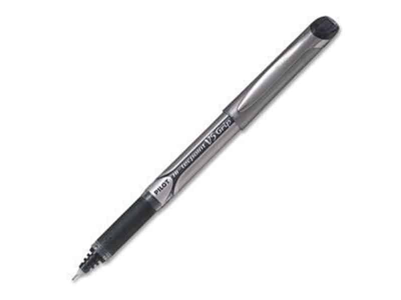 Stylo à bille roulante Hi-Tecpoint Grip V5 noir