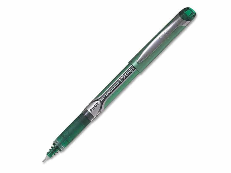 Stylo à bille roulante Hi-Tecpoint Grip V5 vert