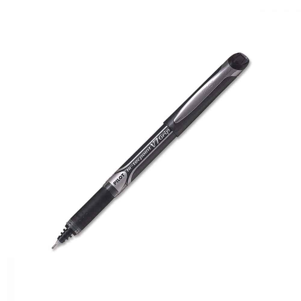 Stylo à bille roulante Hi-Tecpoint Grip V7 noir