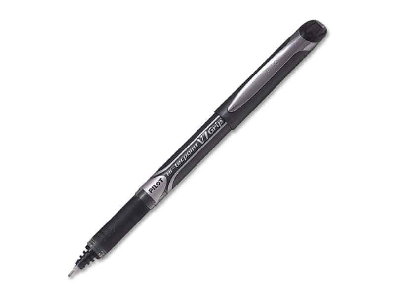 Stylo à bille roulante Hi-Tecpoint Grip V7 noir
