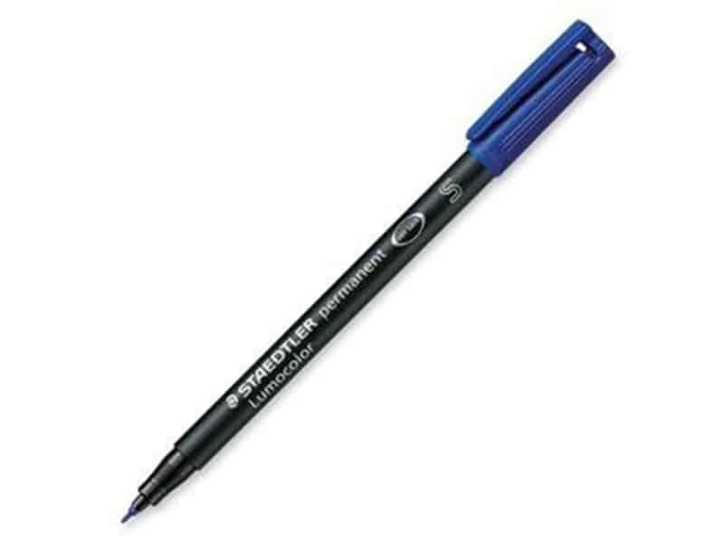 Marqueur permanent Lumocolor Super fin bleu