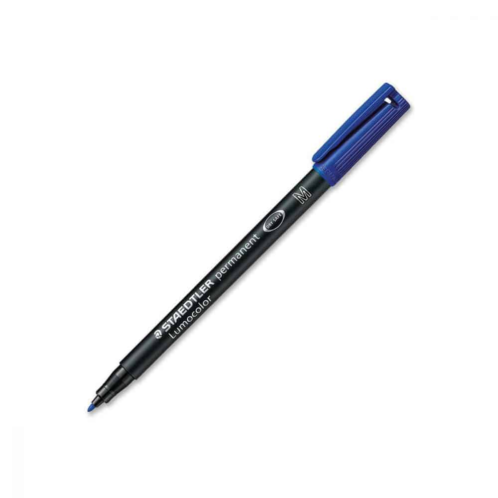 Marqueur permanent Lumocolor - pointe moyenne bleu