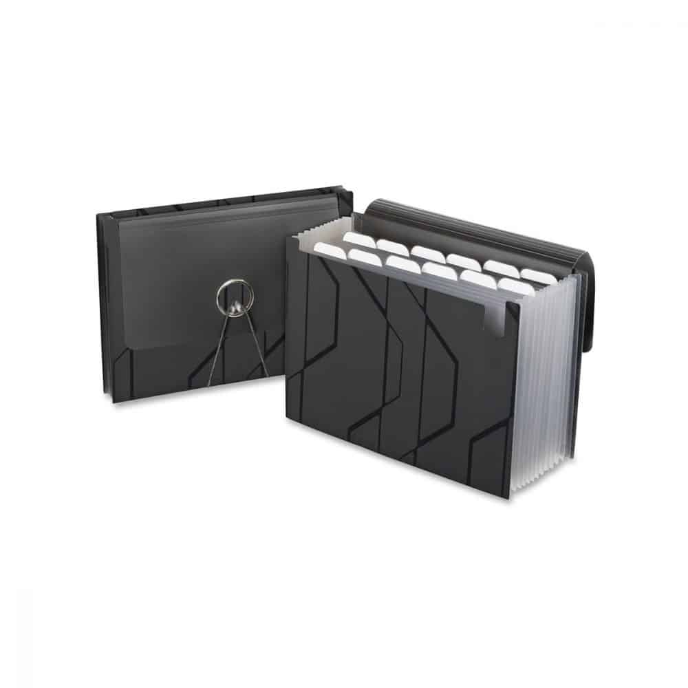 classeur expansible 13 pochettes format lettre noir
