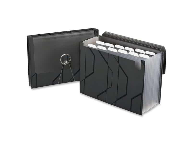 classeur expansible 13 pochettes format lettre noir