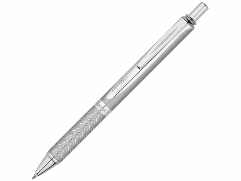 Stylo à bille roulante Pentel EnerGel argent 0.7 -  noir