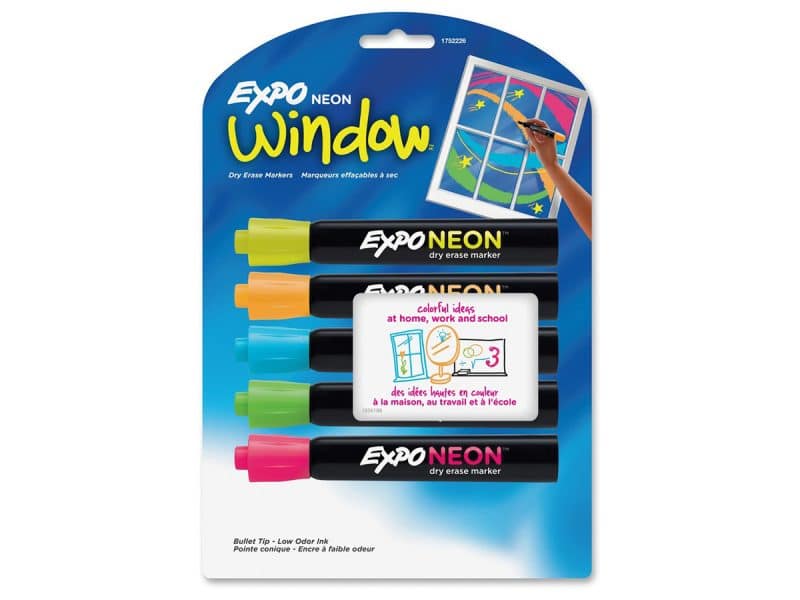 Paquet de 5 marqueurs Expo Neon Window