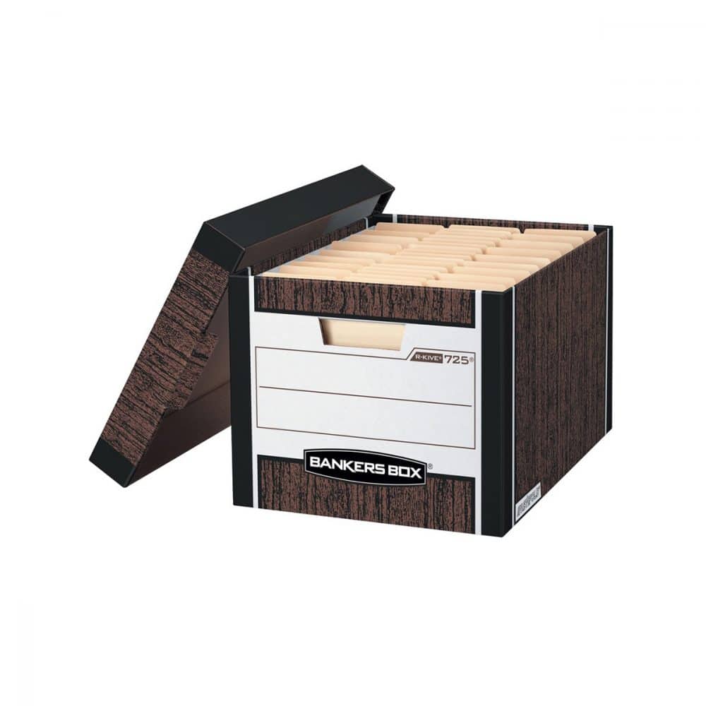 Boîte d'entreposage Banker Box R-Kive 725 aspect bois
