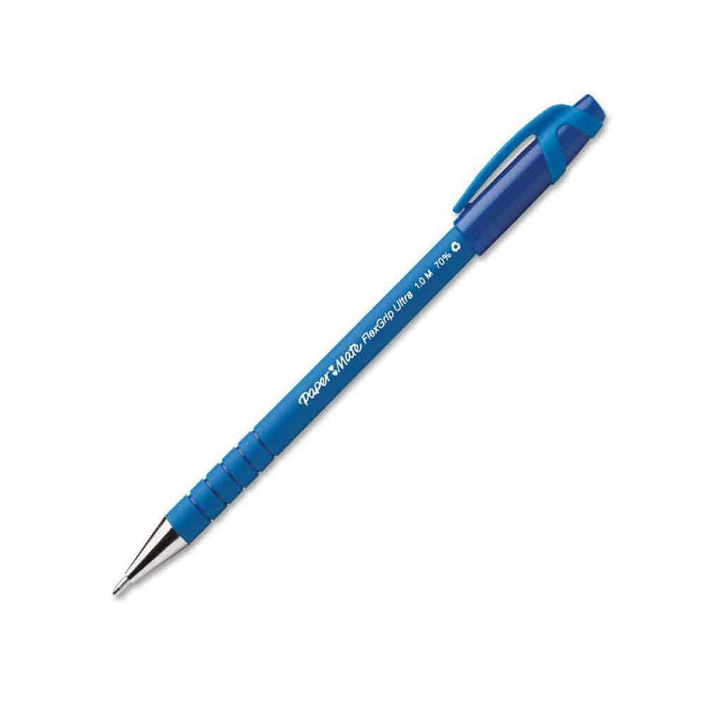 Stylo à bille Papermate Flexgrip Ultra pointe moyenne bleu