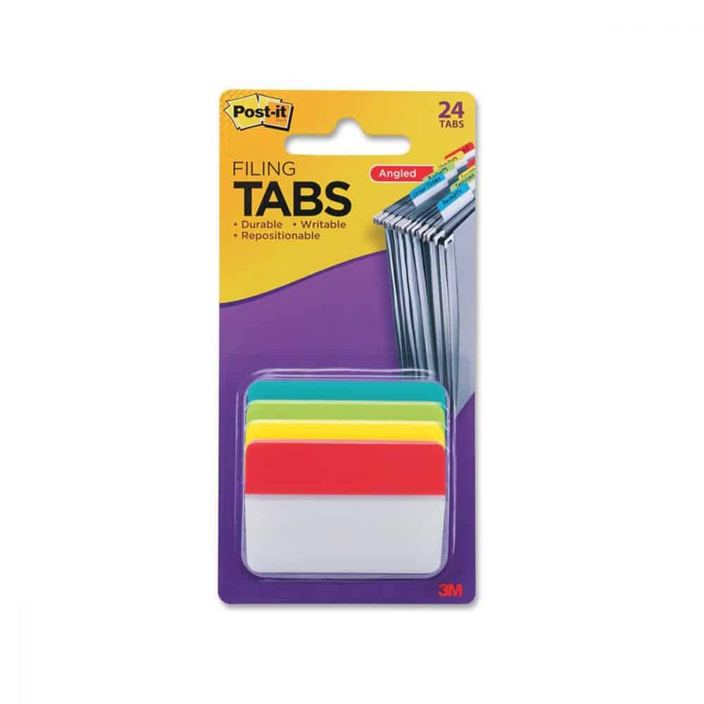Onglets autoadhésifs biseautés Post-it couleurs primaires