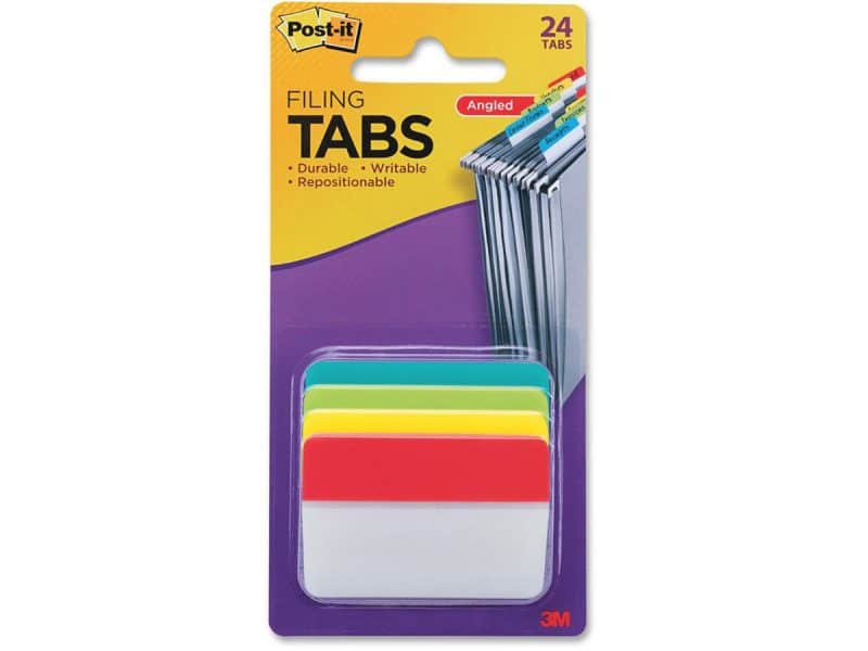 Onglets autoadhésifs biseautés Post-it couleurs primaires