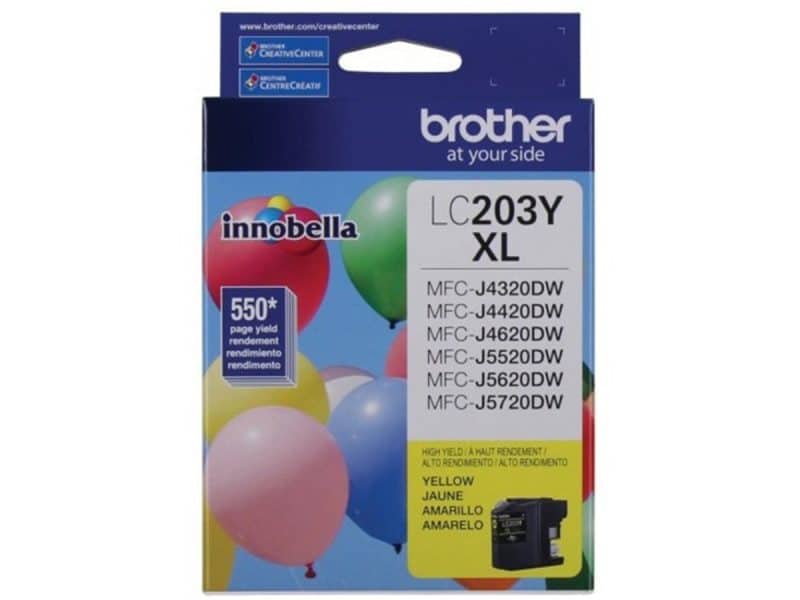 Cartouche jet d'encre Brother 203xl jaune