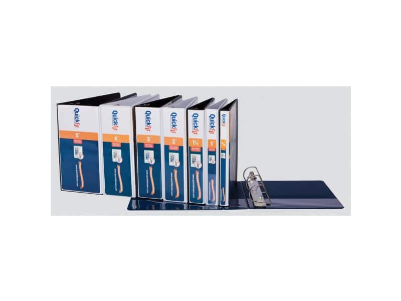 Reliure de présentation QuickFit 5po noir