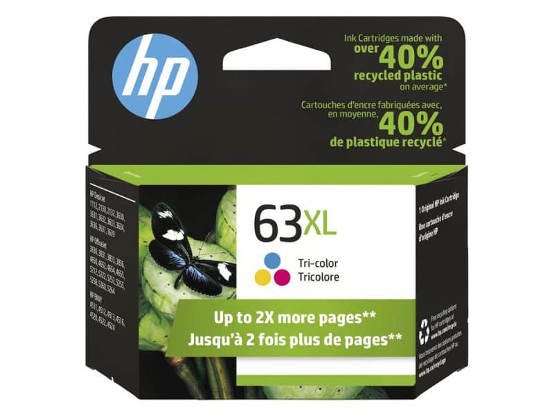 Cartouche jet d'encre HP 63xl couleur