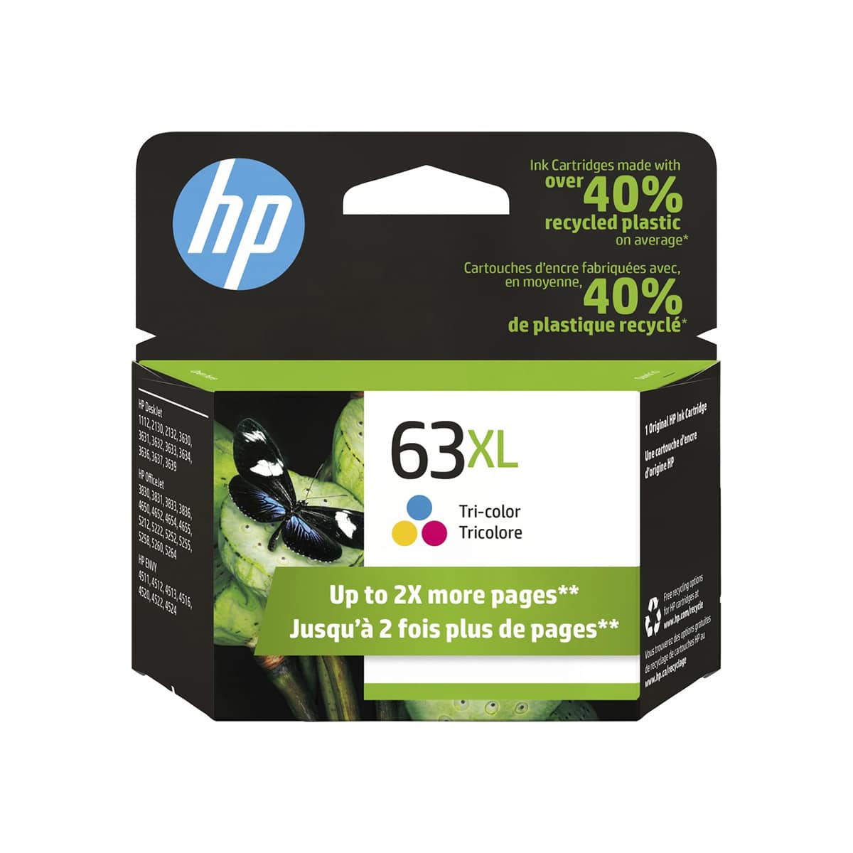 Cartouche jet d'encre HP 63xl couleur
