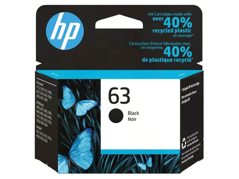 Cartouche jet d'encre HP 63 noir