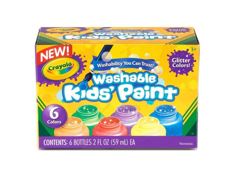 Peinture pour enfants pailletés Crayola (6 bouteilles)