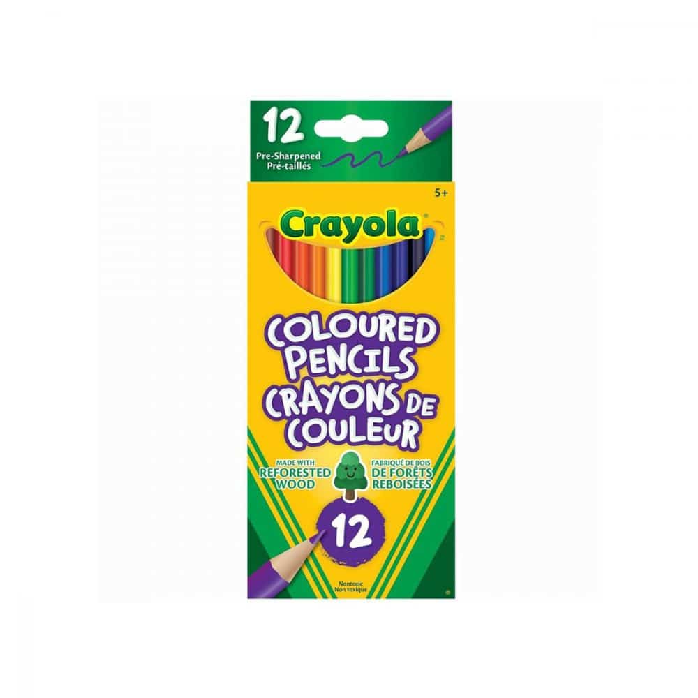 Crayons de couleurs en bois Crayola (boîte de 12)