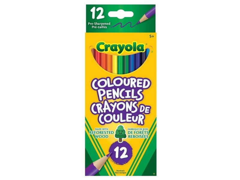 Crayons de couleurs en bois Crayola (boîte de 12)