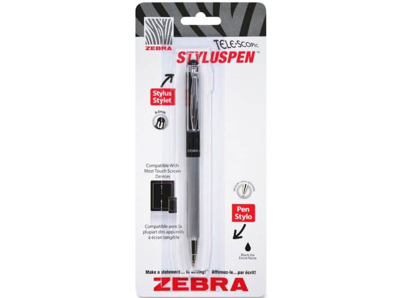 Stylo 2 en 1 télescopique Styluspen 1.0 encre noir