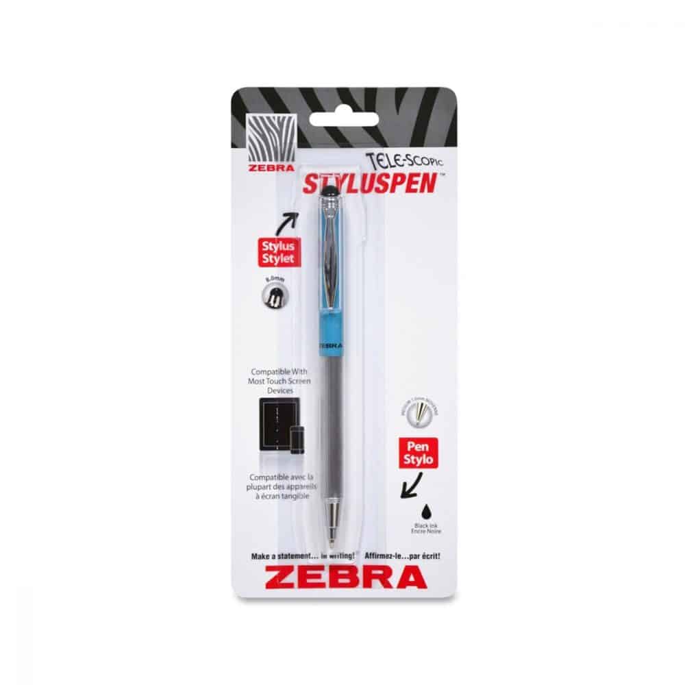 Stylo 2 en 1 télescopique bleu Styluspen 1.0 encre noire