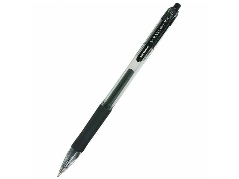 Stylo à bille rétractable Zebra Sarasa 1.0 - noir