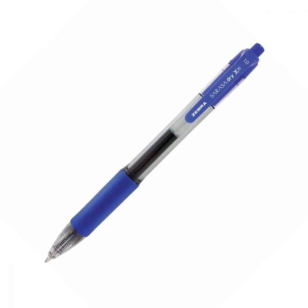 Stylo à bille roulante rétractable Sarasa 1.0 - bleu