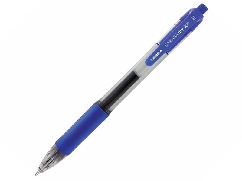 Stylo à bille roulante rétractable Sarasa 1.0 - bleu