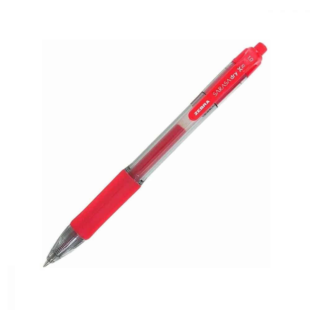 Stylo à bille roulante rétractable Sarasa 1.0 - rouge
