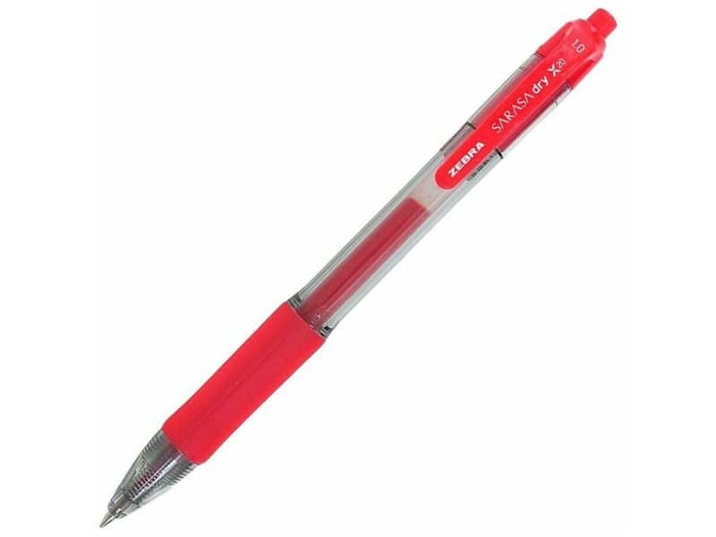 Stylo à bille roulante rétractable Sarasa 1.0 - rouge