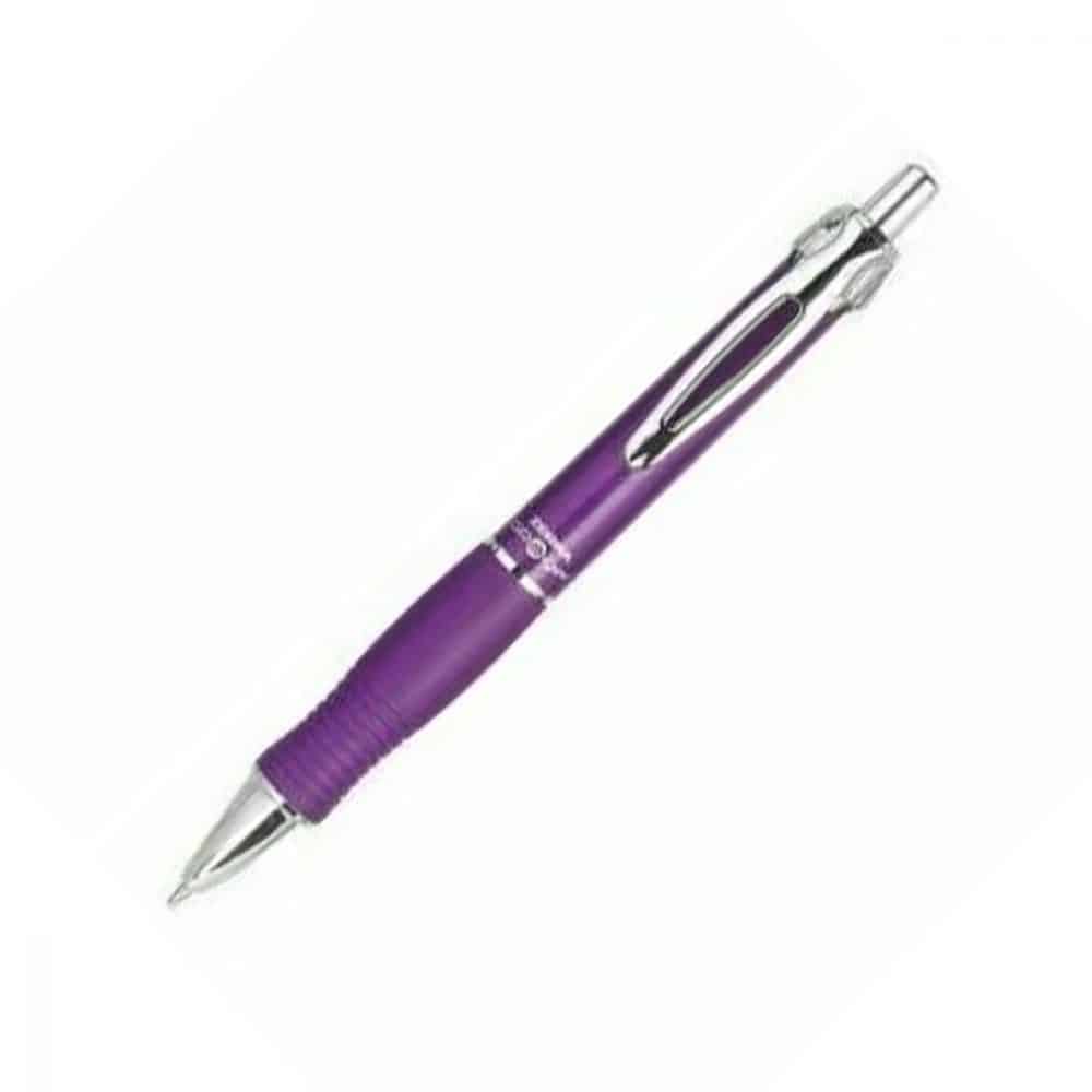 Stylo à bille roulante rétractable Zebra GR8 Gel - violet